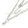 New cute link chain necklace, living memory glass floating pendant necklace